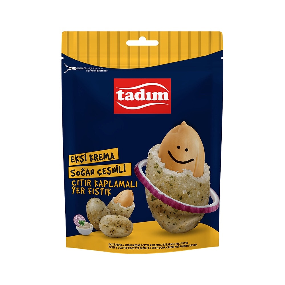 Tadım Ekşi Krema Soğan Çeşnili Çıtır Kaplamalı Yer Fıstığı 60 Gr