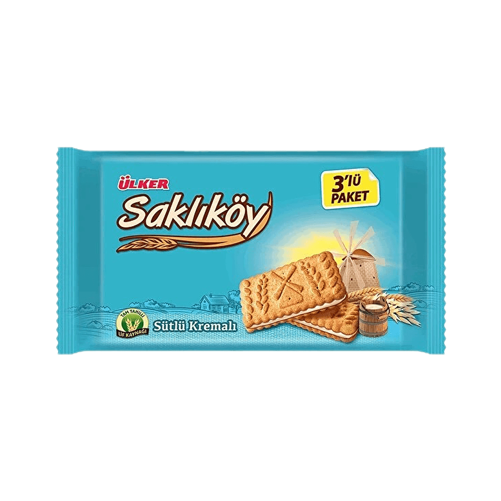 Ülker Saklıköy Sütlü Kremalı Bisküvi 3x88 Gr