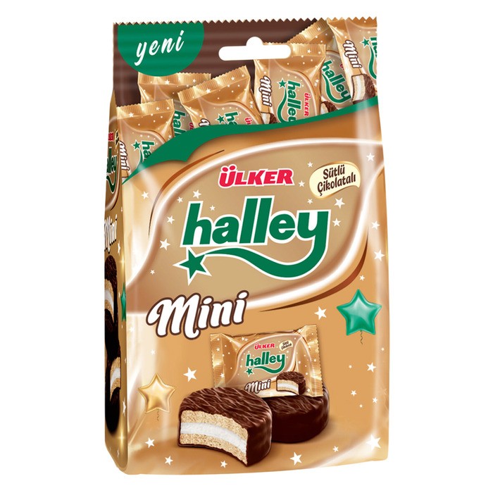Ülker Halley Mini Çikolata Kaplamalı Sandviç Bisküvi 103 Gr