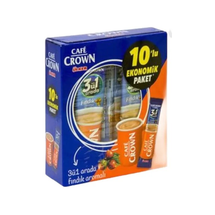 Ülker Cafe Crown 3'ü 1 Arada Fındık Aromalı 10'lu