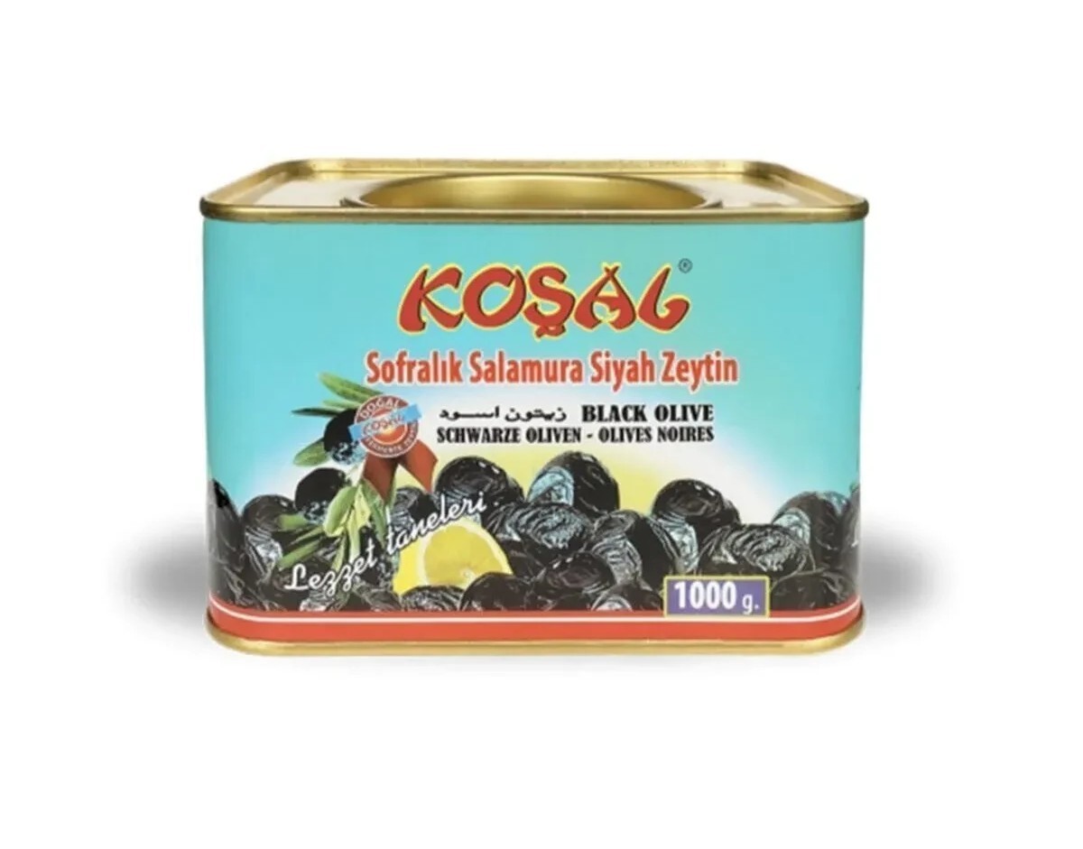 Koşal Sofralık Salamura Siyah Zeytin 1000 Gr