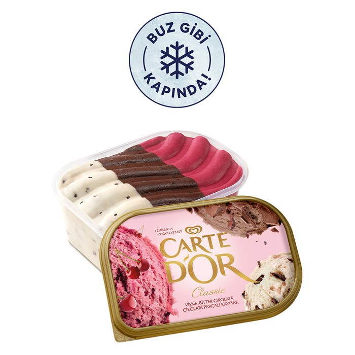 Algida Carte D'Or Classic Vişne Bitter Vanilya 850 Ml