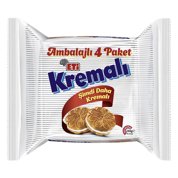 Eti Bisküvi Kremalı Sade 244 Gr