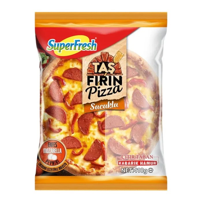 Superfresh Pizza Taş Fırın Sucuklu 410 Gr