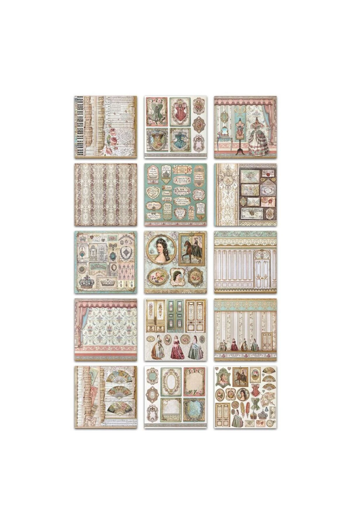 15 sayfa princess scrapbook kâğıt 23