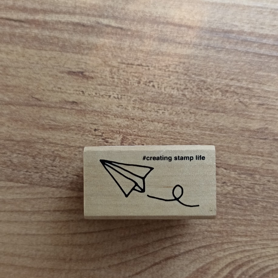 A10- Kağıt Uçak Ahsap stamp
