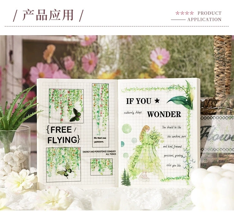 S5-4 adet sarmaşık yaprak PET Tape