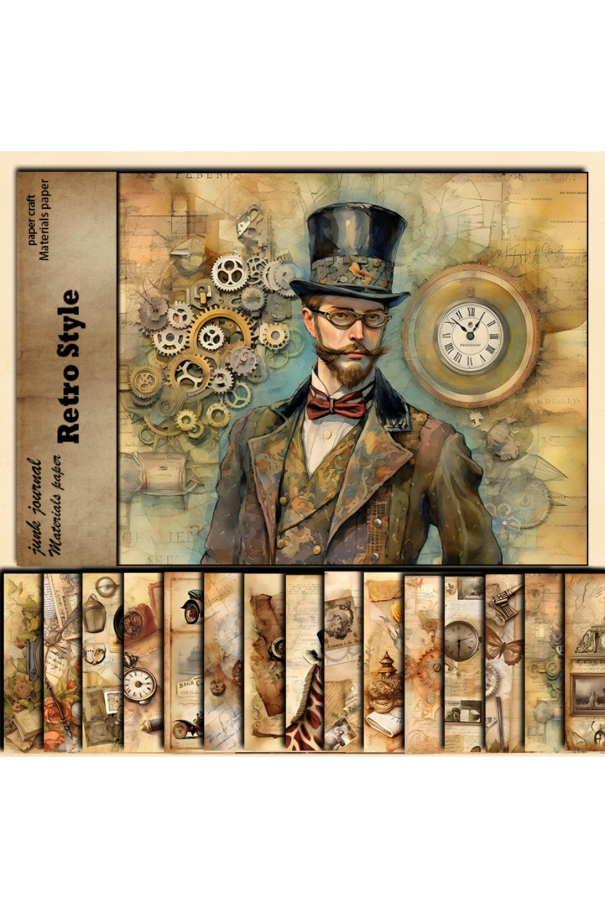 E6-15 sayfa vintage scrapbook paper 57