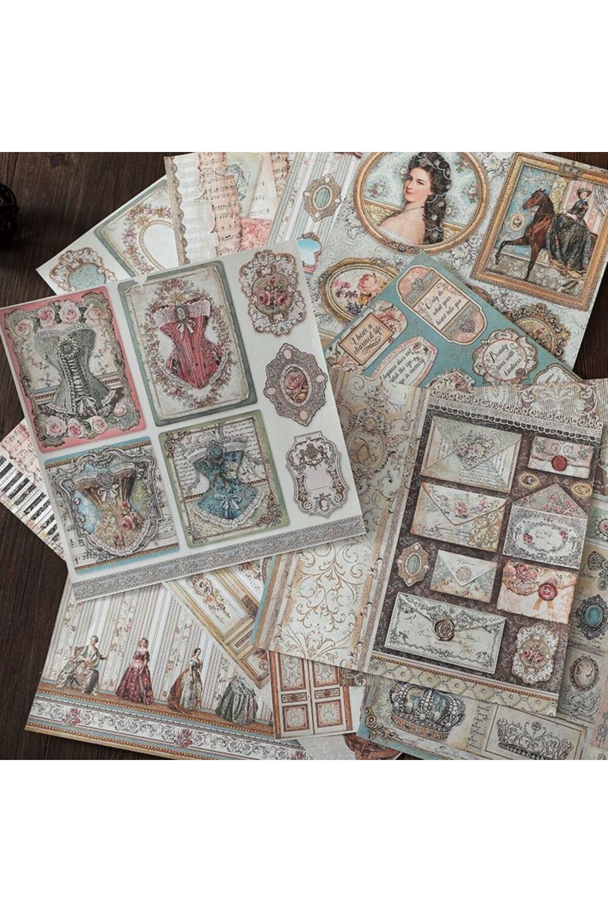 15 sayfa princess scrapbook kâğıt 23