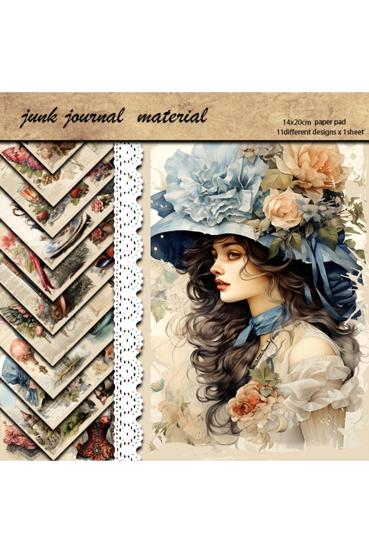 E6-11 sayfa European vintage scrapbook paper 55