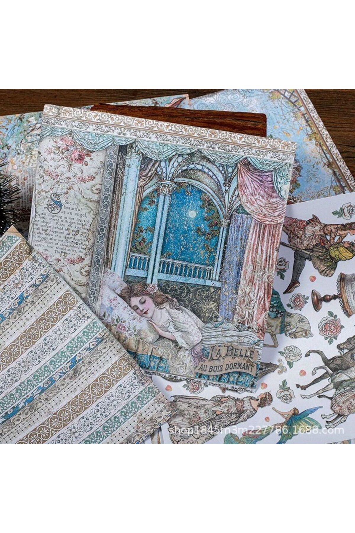 E6-18 sayfa sleeping beauty scrapbook kâğıt 35
