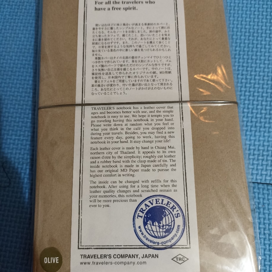 Traveler's notebook kılıf seti olive