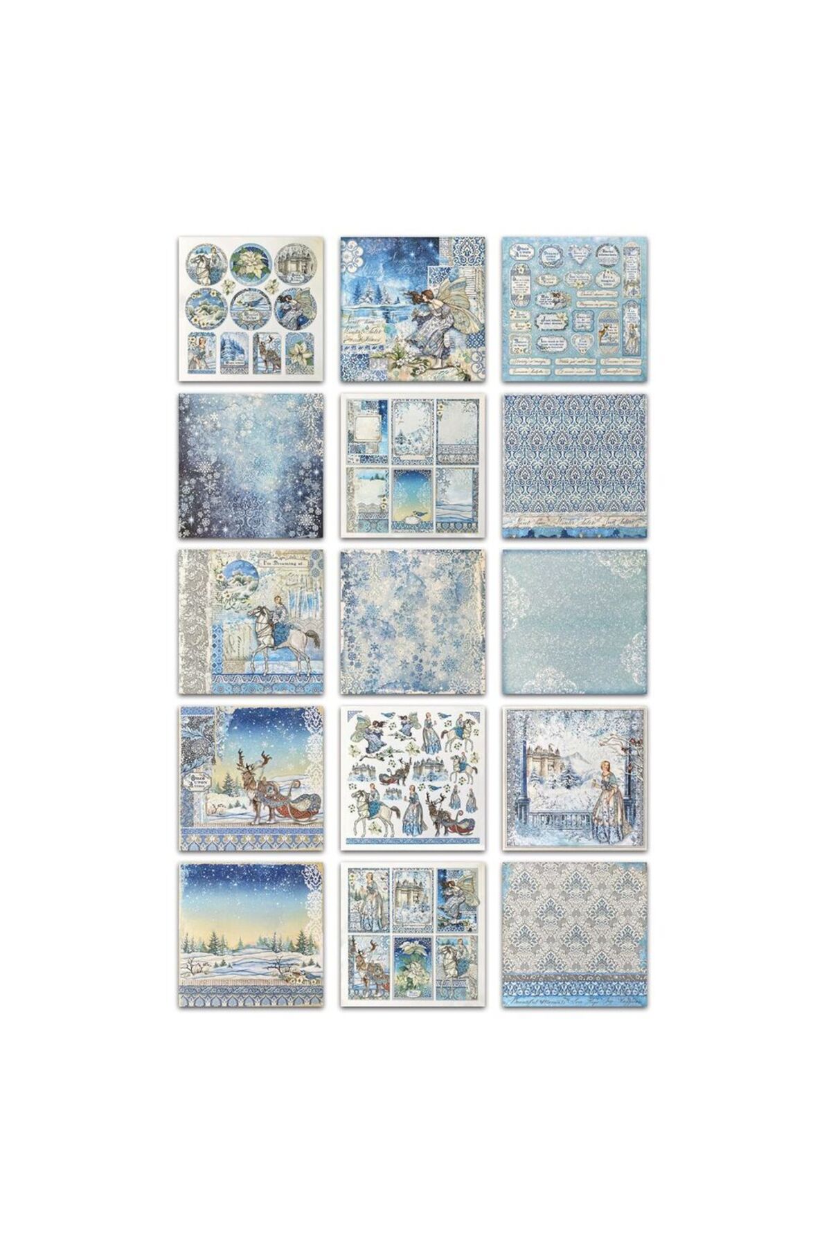 E6-15 sayfa winter scrapbook kâğıt 26