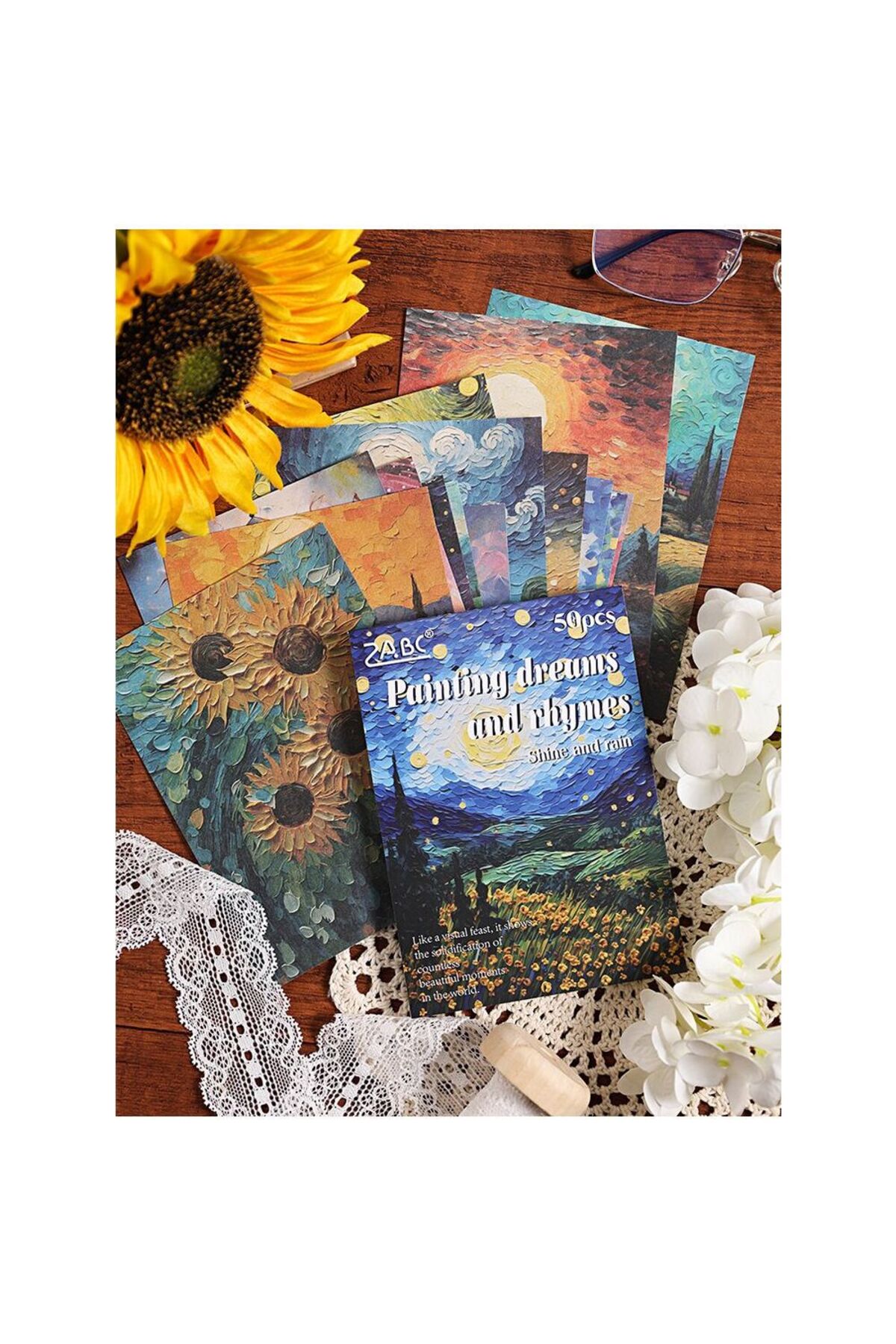 U9-50 sayfa yağlı boya scrapbook kağıt - Numara : 3