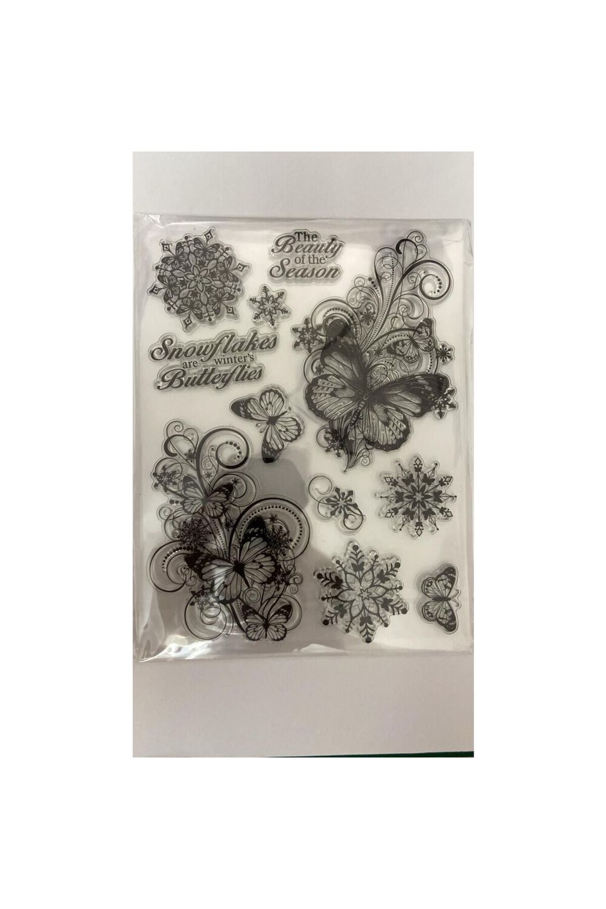 silikon stamp 61 kelebek ve güzel desenler