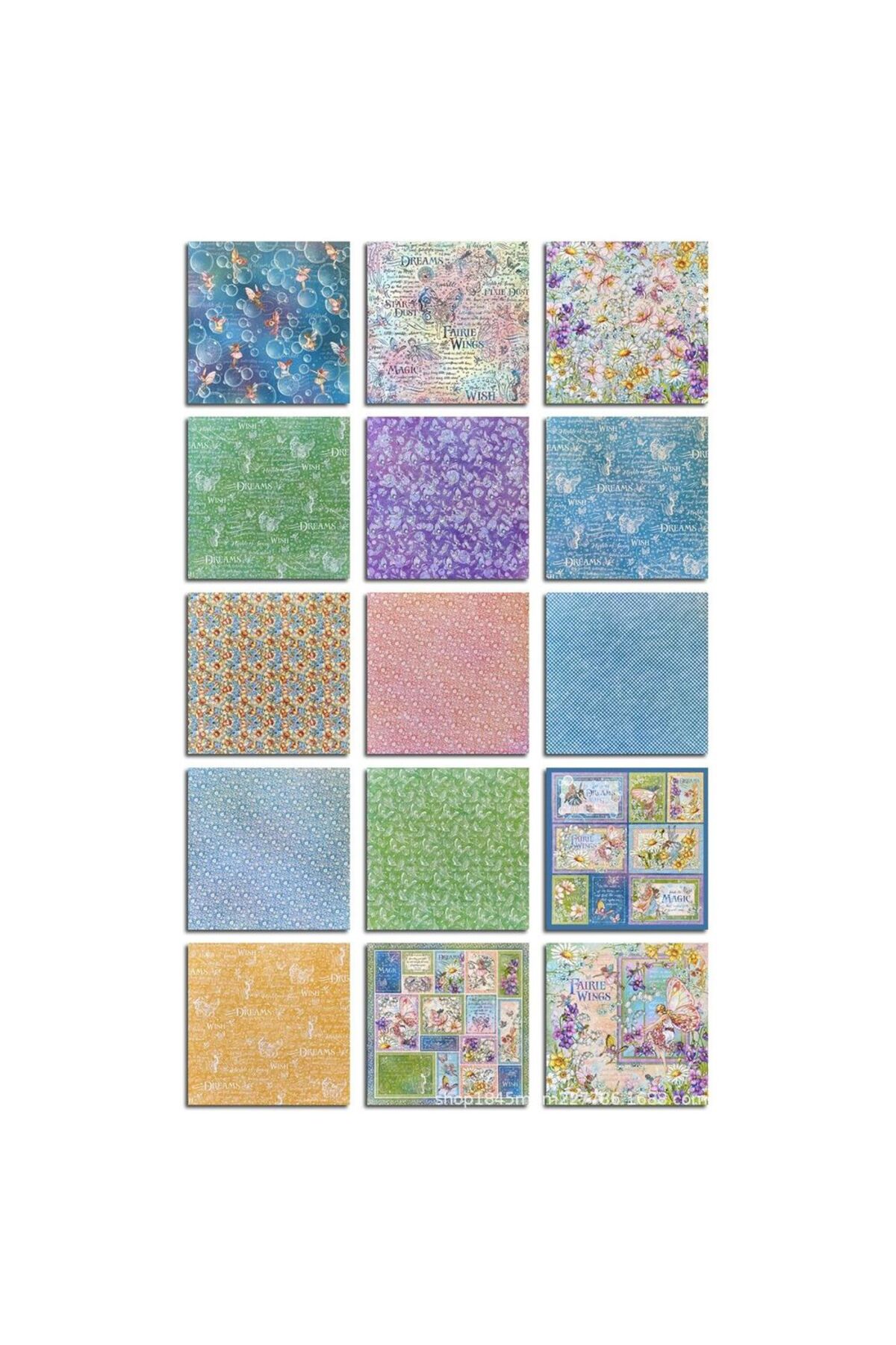 E6-15 sayfa peri scrapbook kâğıt 37
