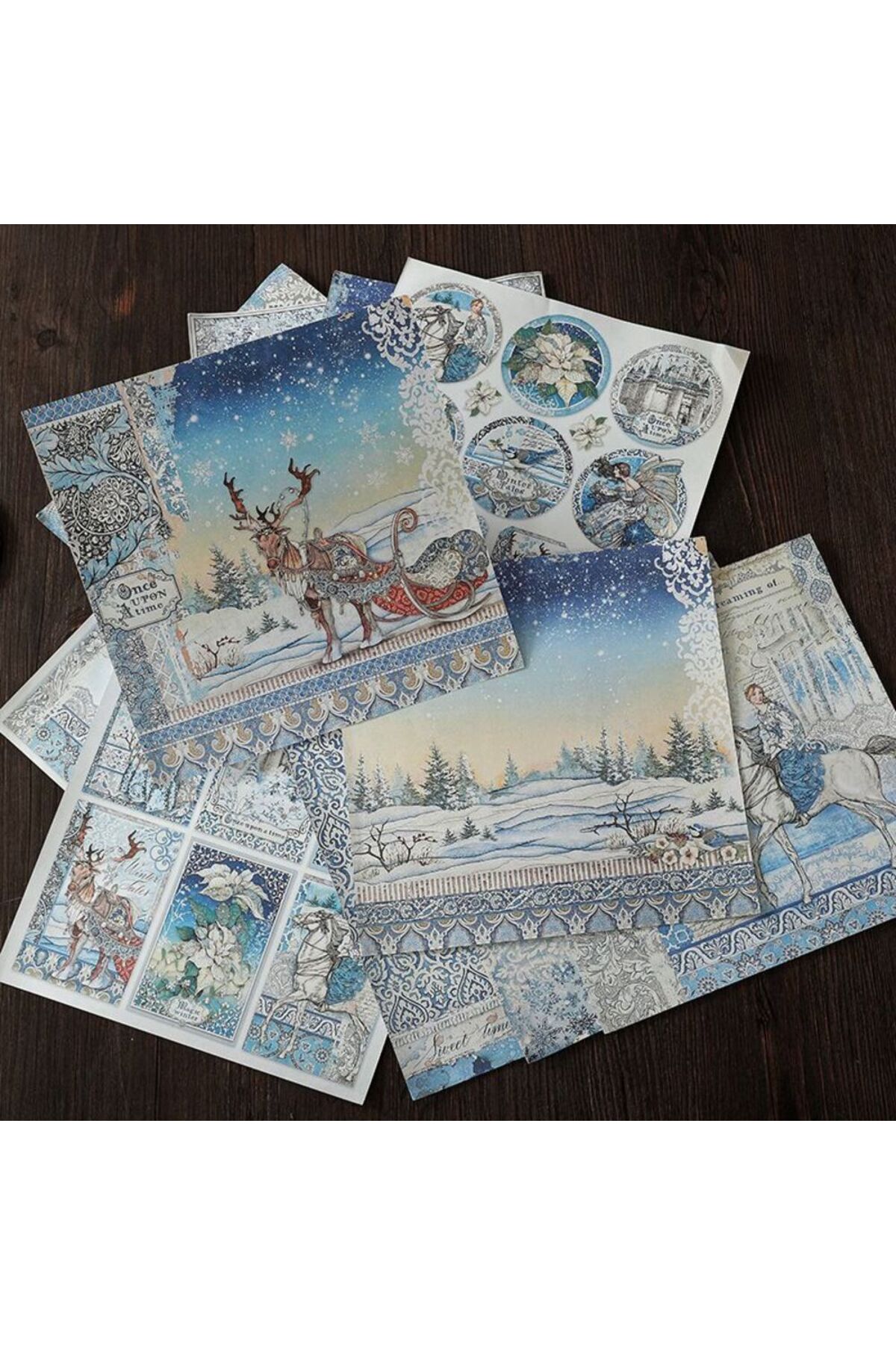 E6-15 sayfa winter scrapbook kâğıt 26