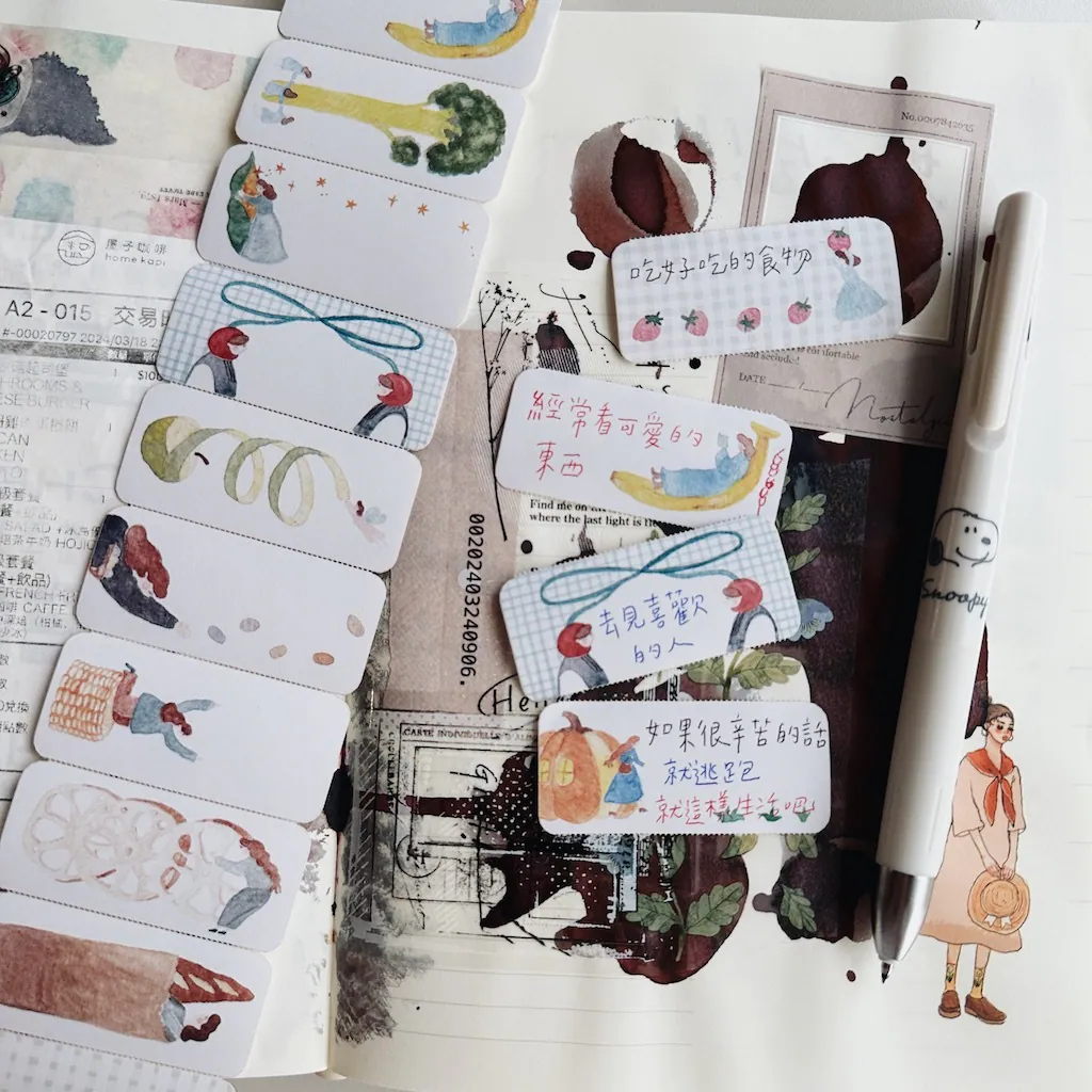 L15-Ivy snow 38cm farmer's market memo sticker tape 