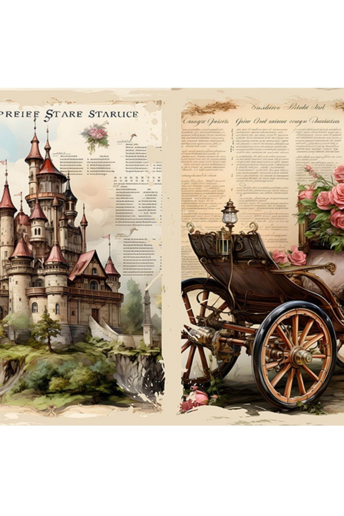 E6-11 sayfa European vintage scrapbook paper 55