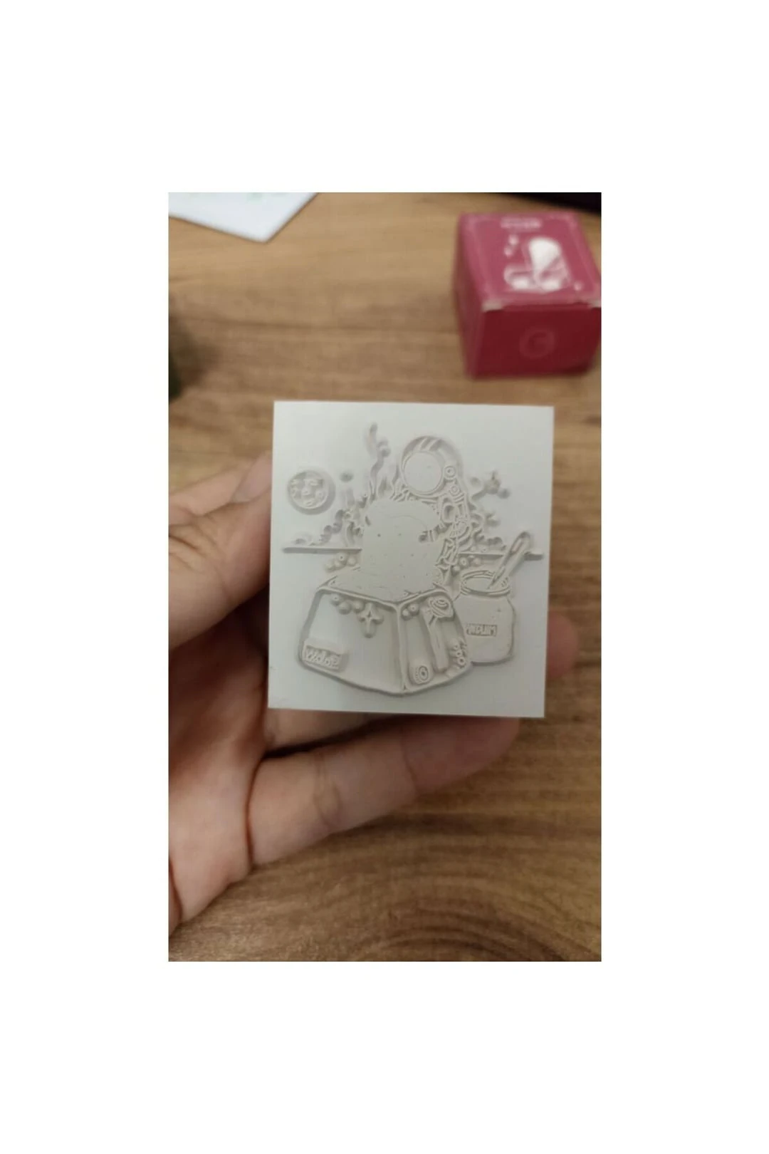 G2-1 adet ahşap stamp