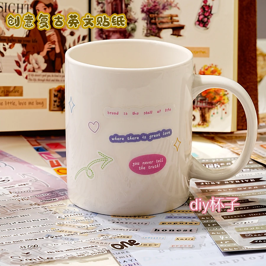 E1-4 sayfa yazılar PET Sticker