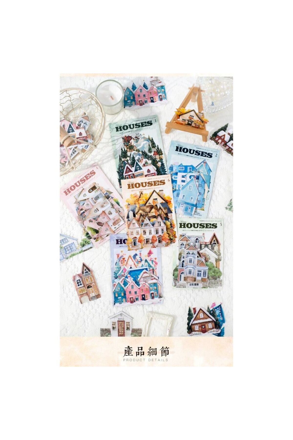 L2-10 adet ev die cut sticker - Numara : 2