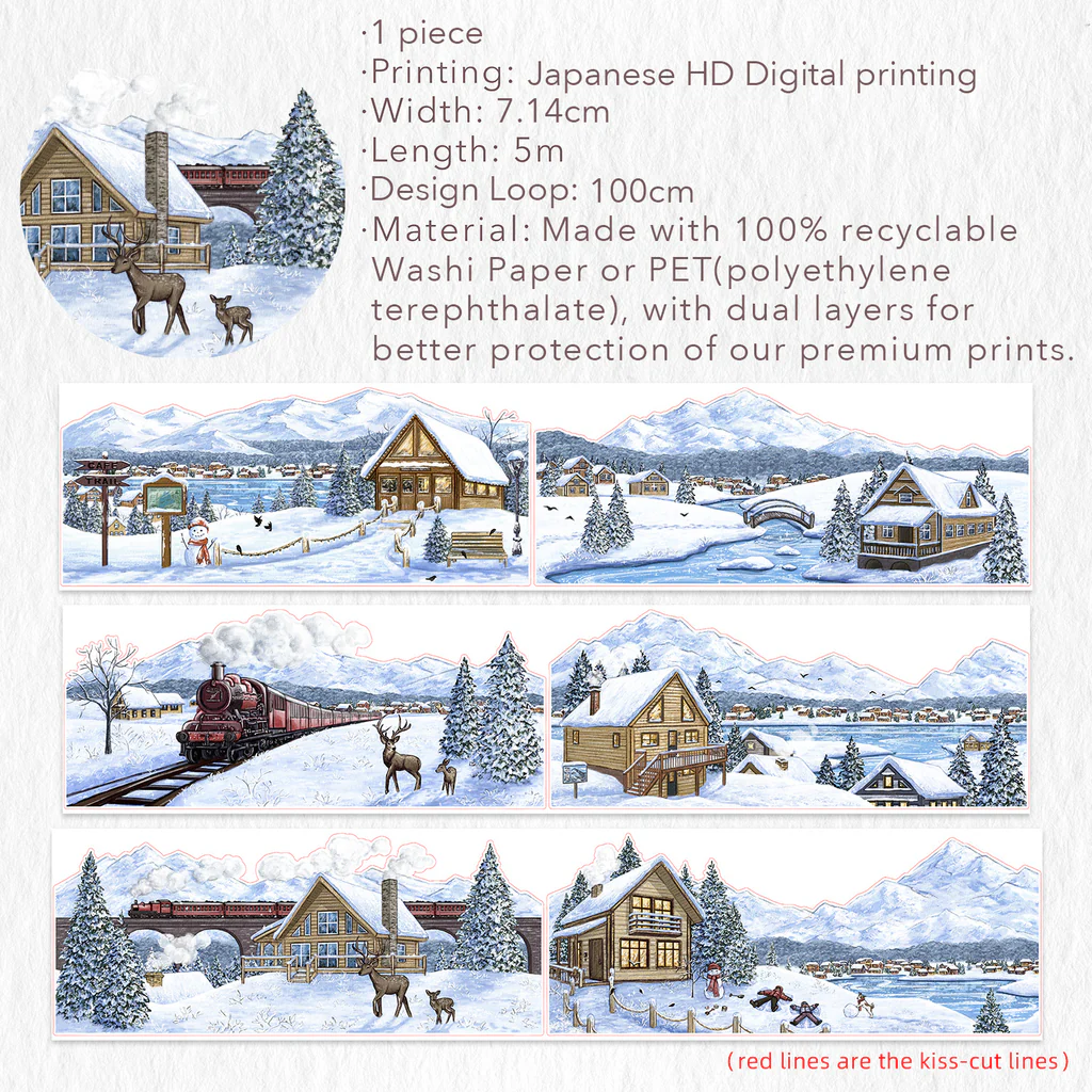 K21-100cm Frozen World kendinden kesimli PET Tape 