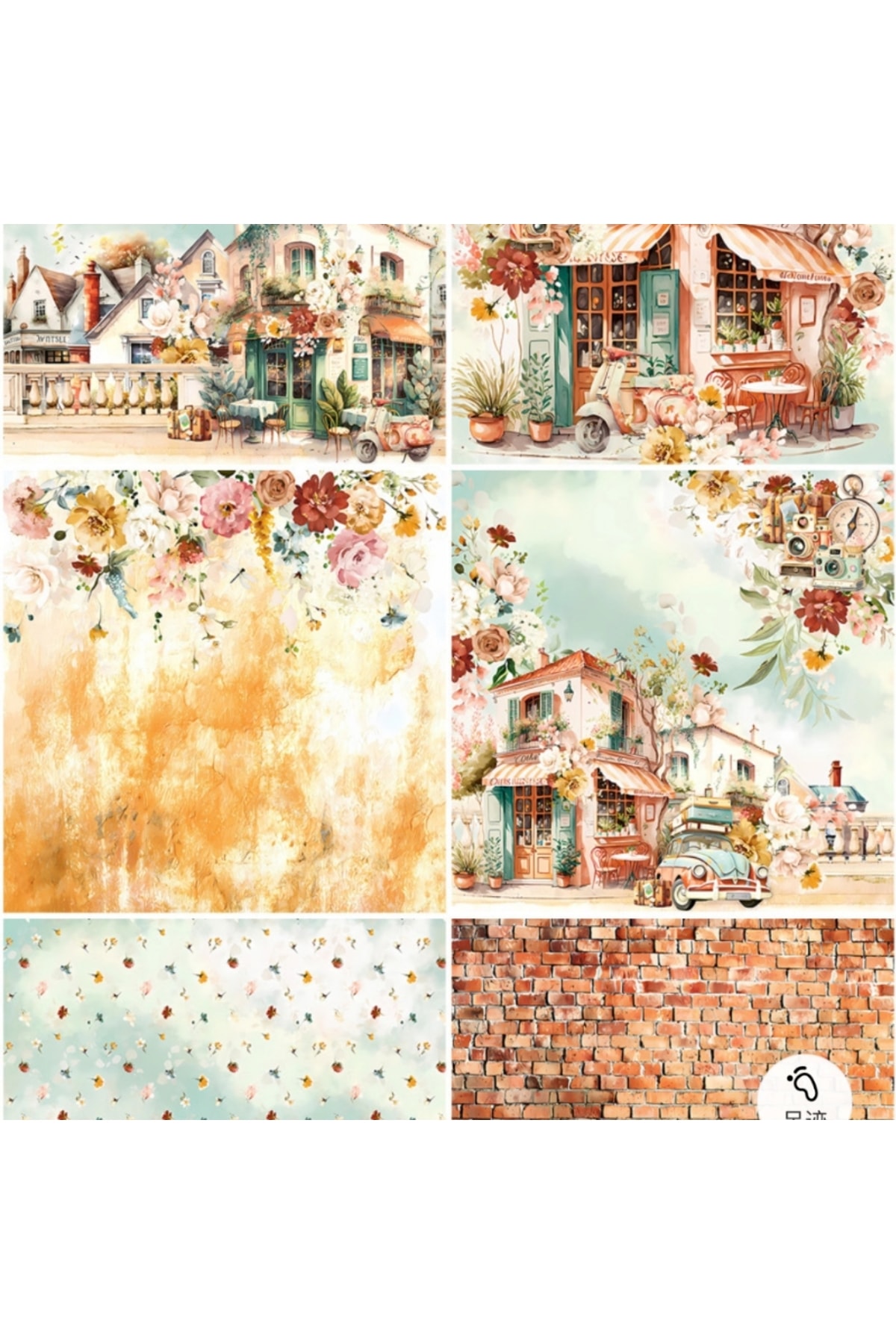E6-10 sayfa gezmek scrapbook kâğıt 47