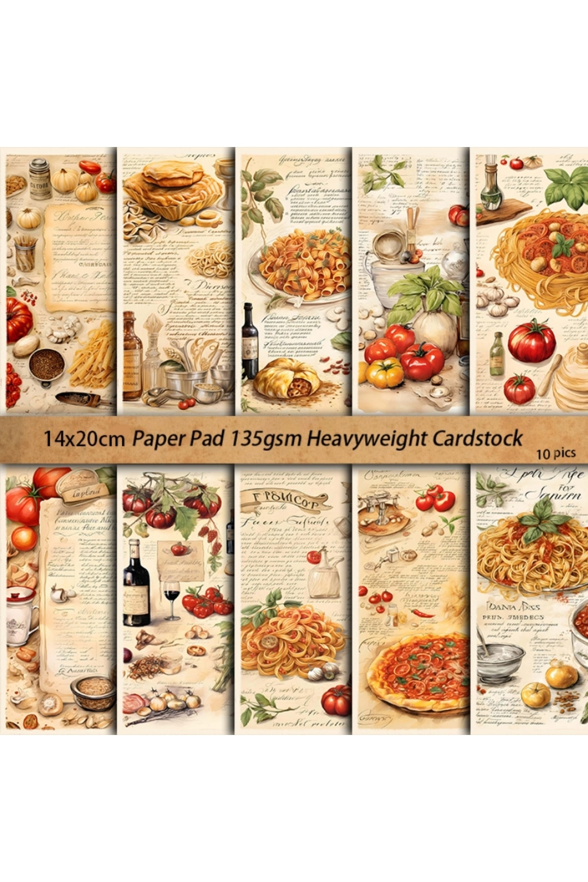 E6-10 sayfa delicious food scrapbook paper 51
