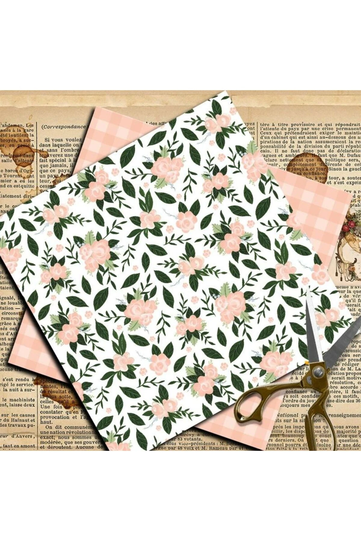 E5-Fırsat urun 12 sayfa kahve temali scrapbook kağıt 8