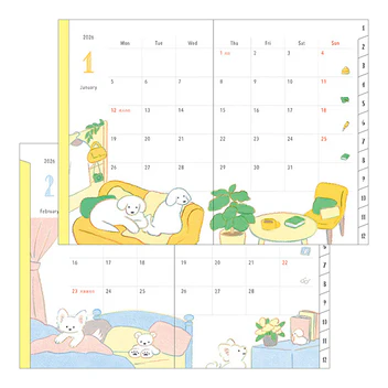 S14-Midori Pocket Diary B6 kopek 2026
