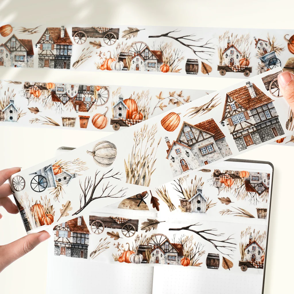 K8-100cm Autumn Homestead kendinden kesimli PET Tape 