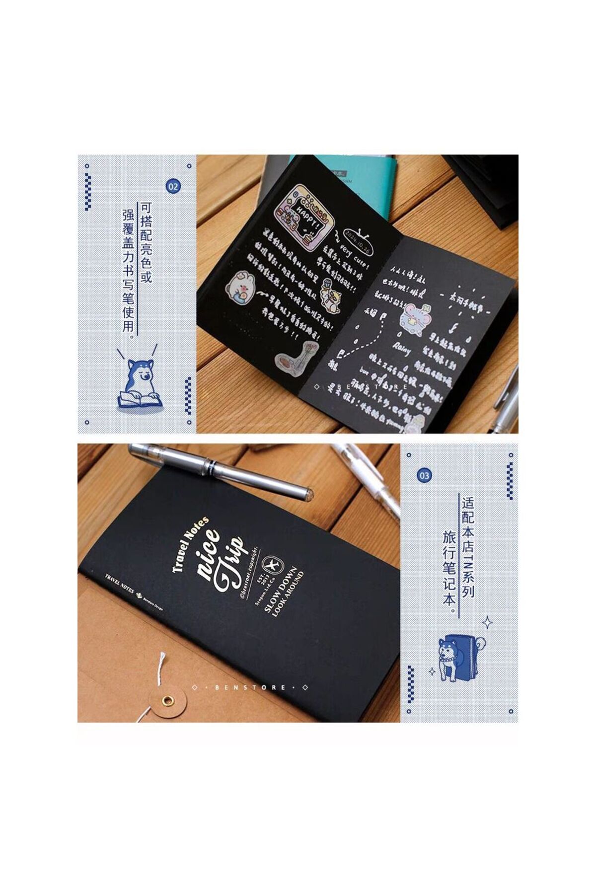 TN pasaport boy siyah defter Refil