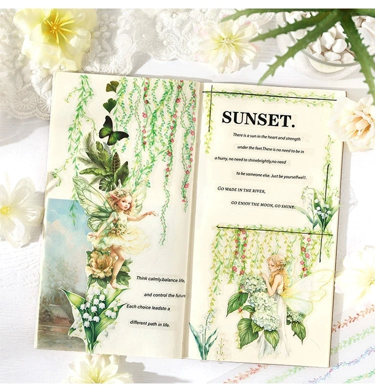 S5-4 adet sarmaşık yaprak PET Tape