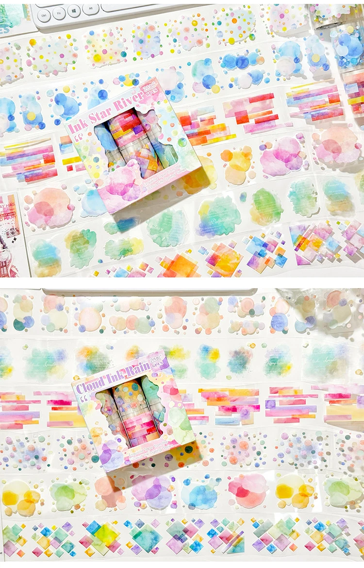 H9-2m kendinden kesimli cloud ink rain mürekkep PET Tape