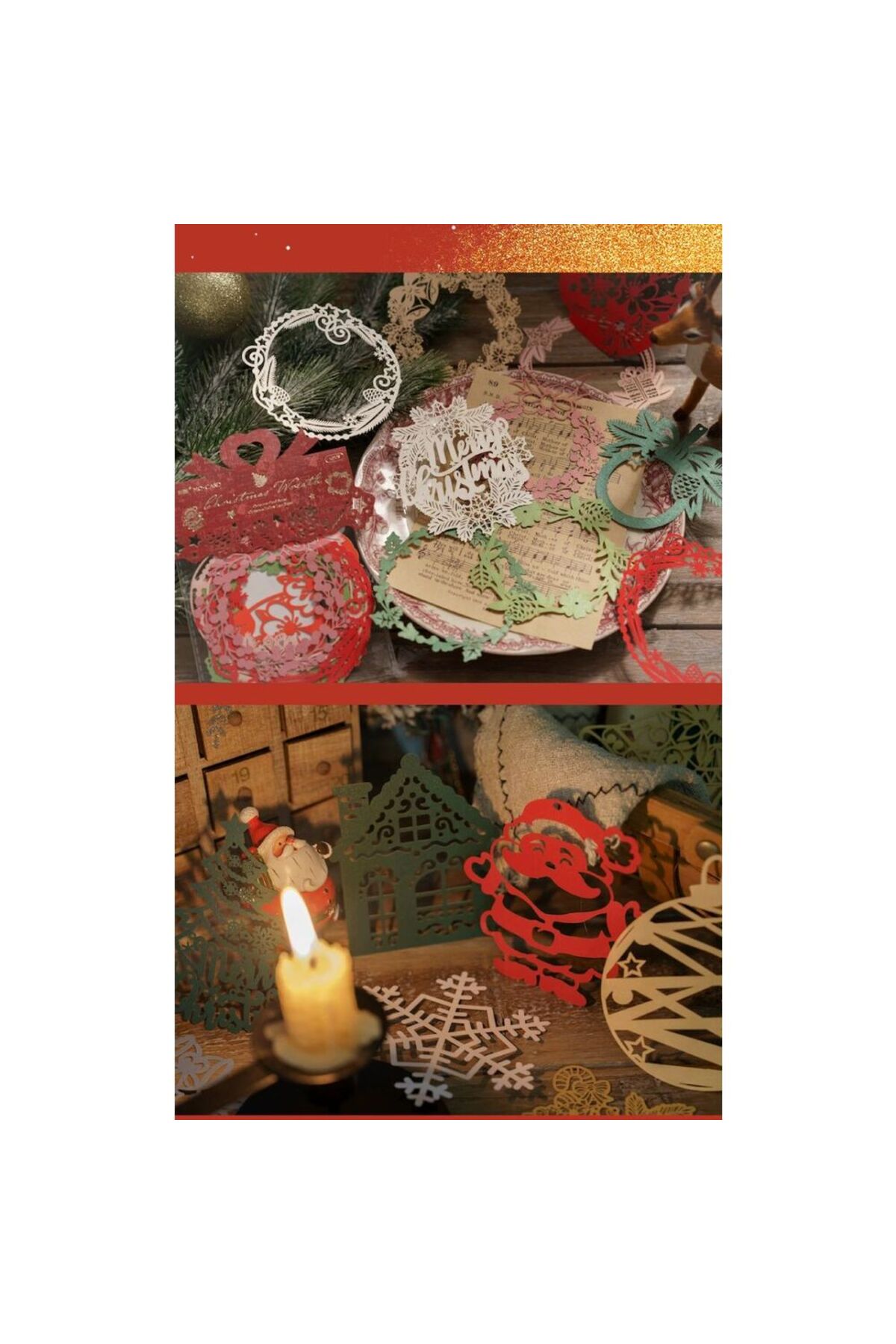 G16-10 adet christmas die cut - Numara : 4