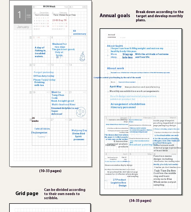 Kinbor 2026 weeks defter at 