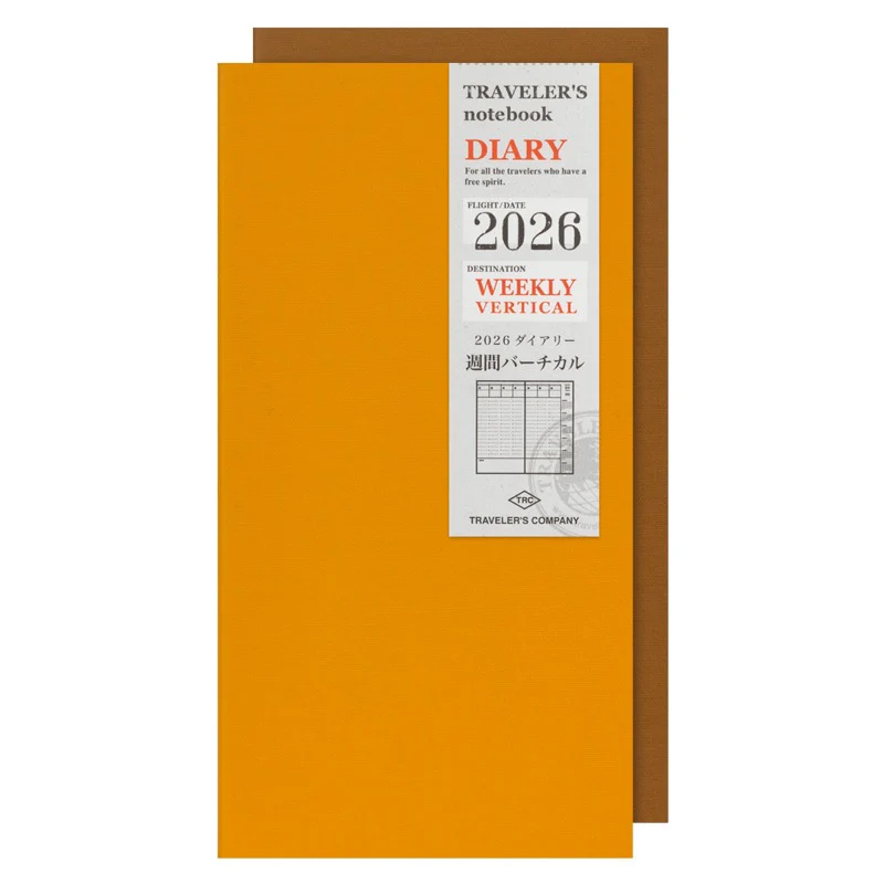 2026 Traveler's Notebook Refill - Standart Size - Weekly Vertical