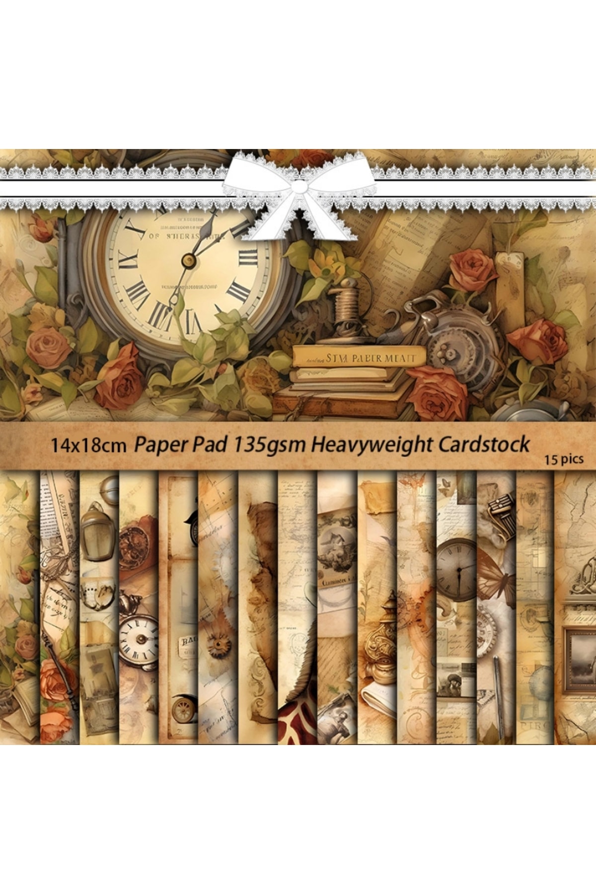E6-15 sayfa vintage scrapbook paper 57