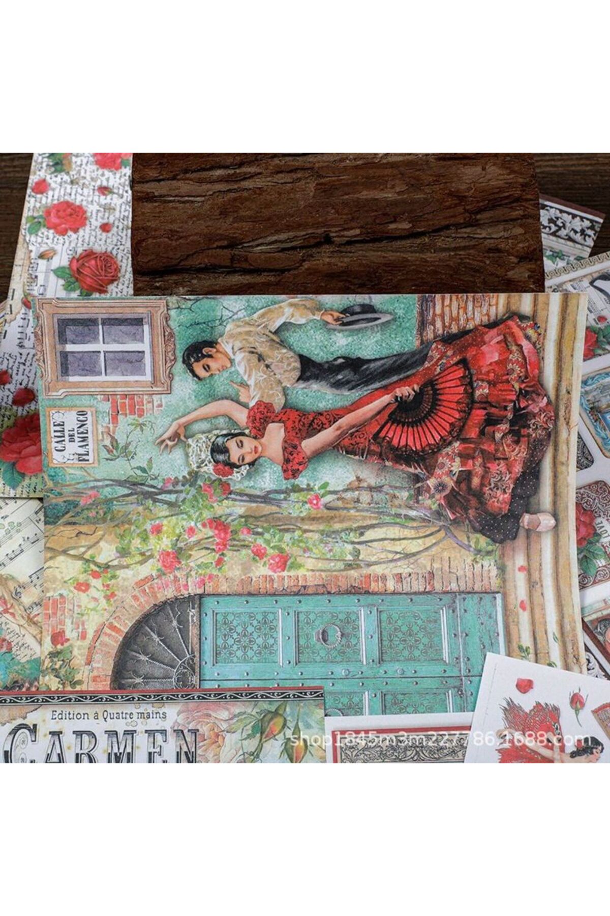 E6-17 sayfa vintage scrapbook kâğıt 36