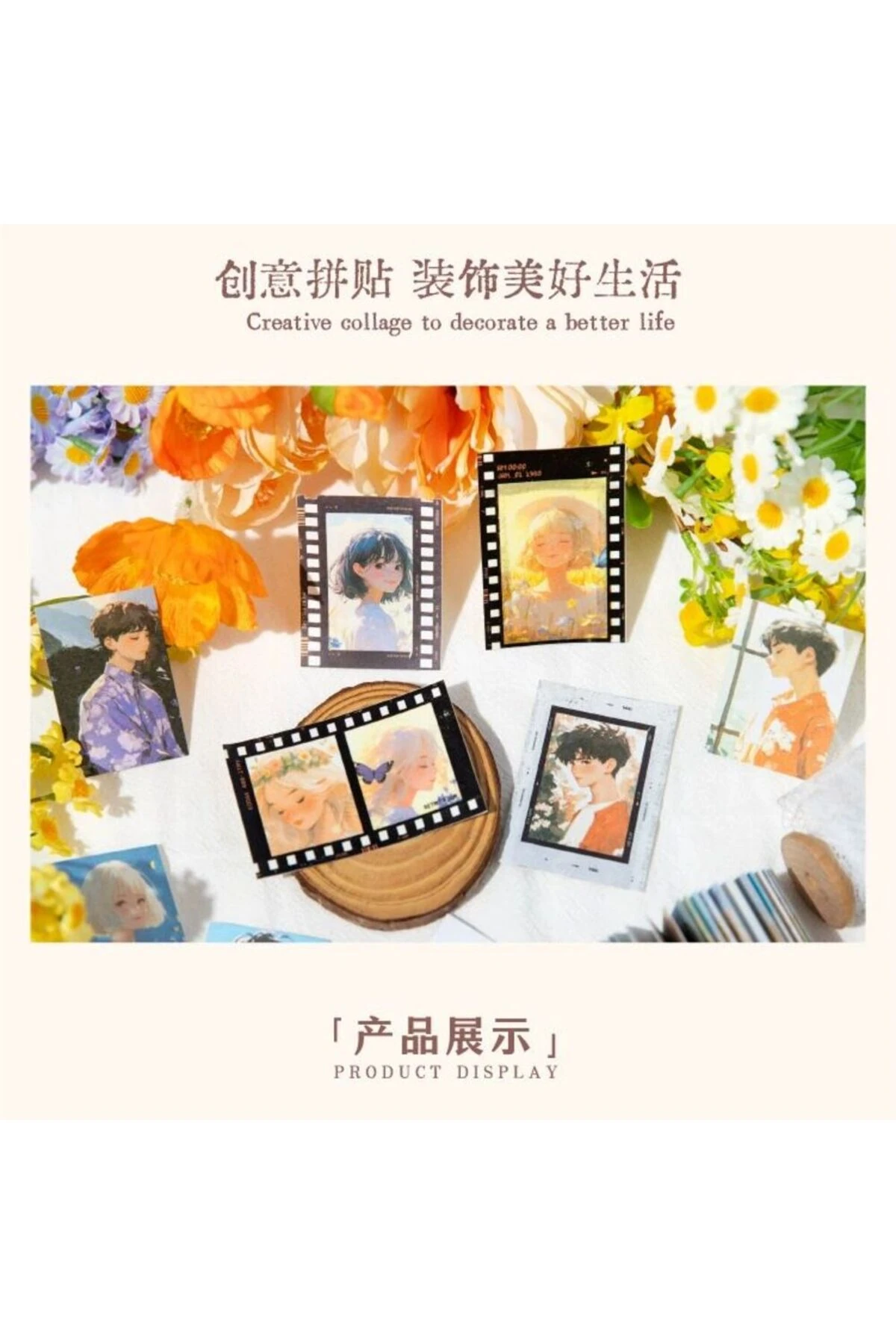 W3-50 sayfa mini washi sticker kitabi - Numara : 1