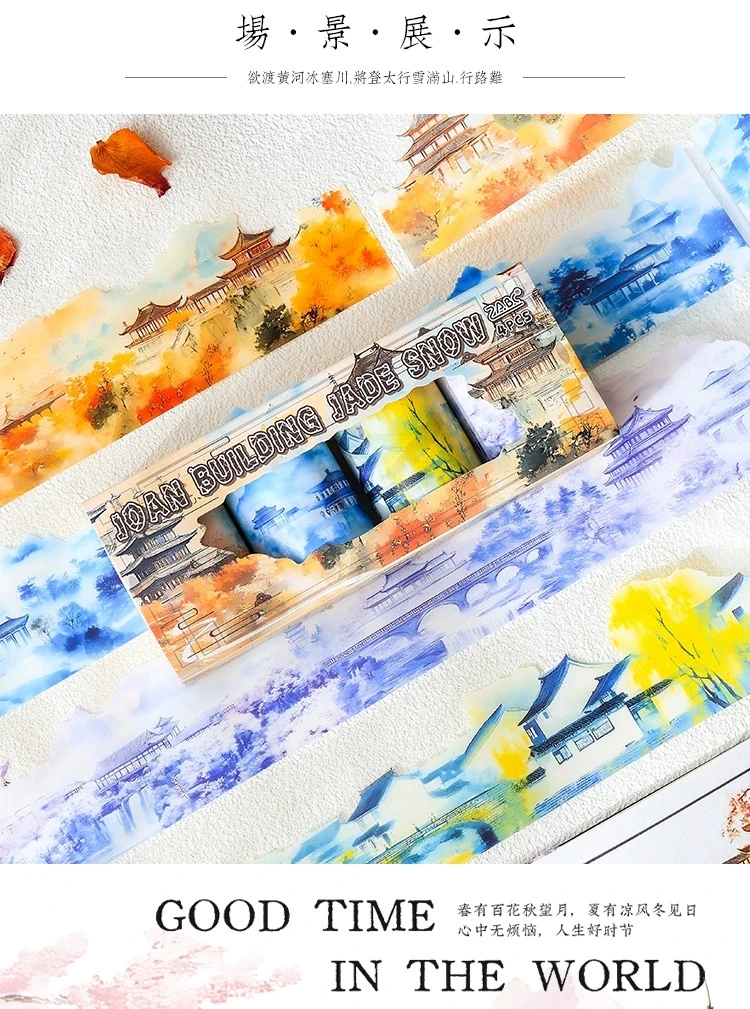 S4-4 adet çin manzara PET tape 