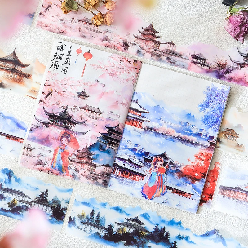 S4-4 adet çin manzara PET tape 