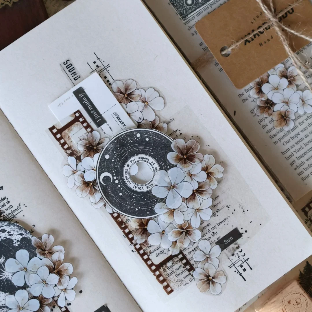 K5-YiEr 100cm kahverengi çiçek PET Tape