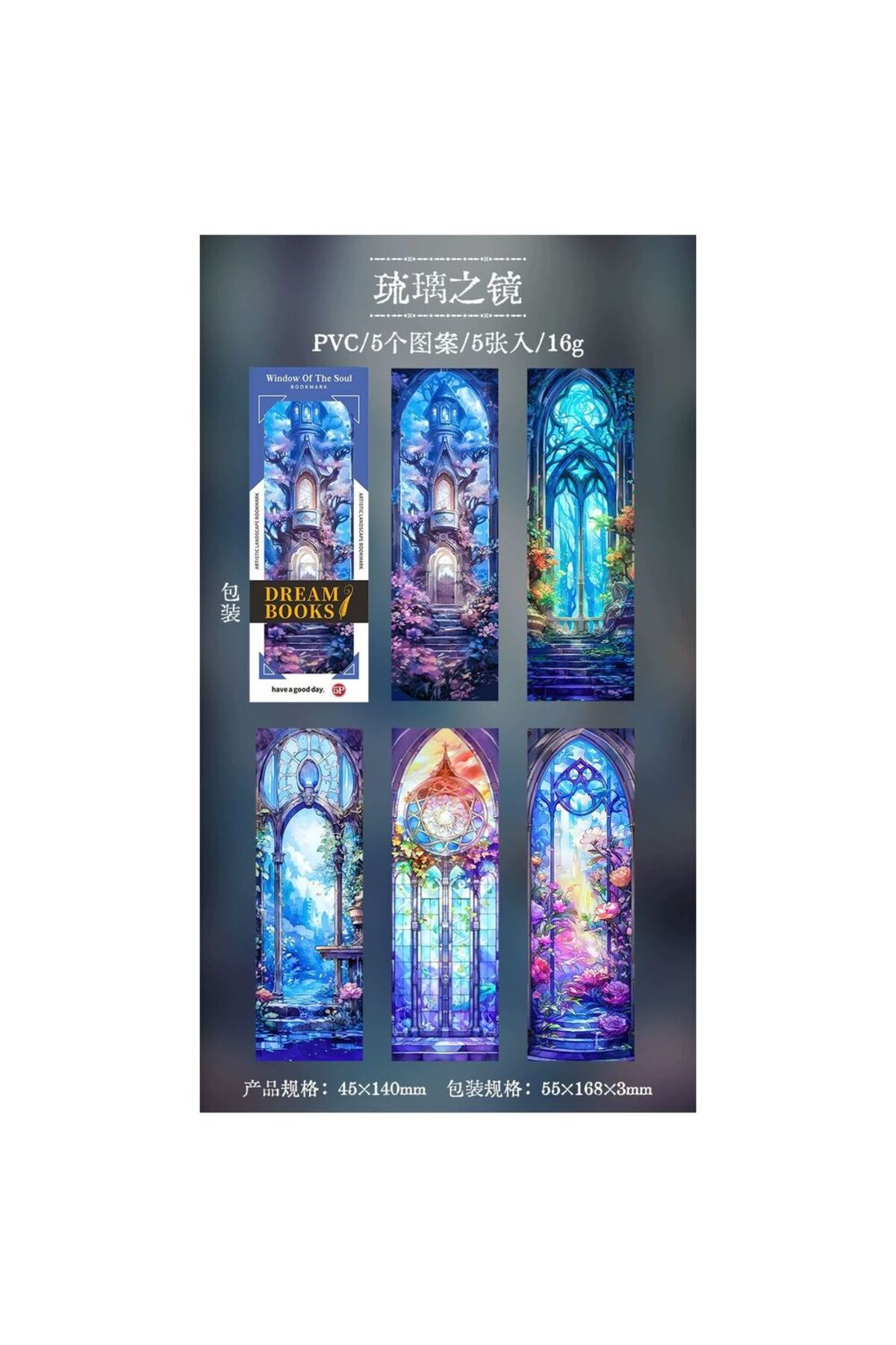 G16-5 adet PVC Kitap ayracı - Numara : 2