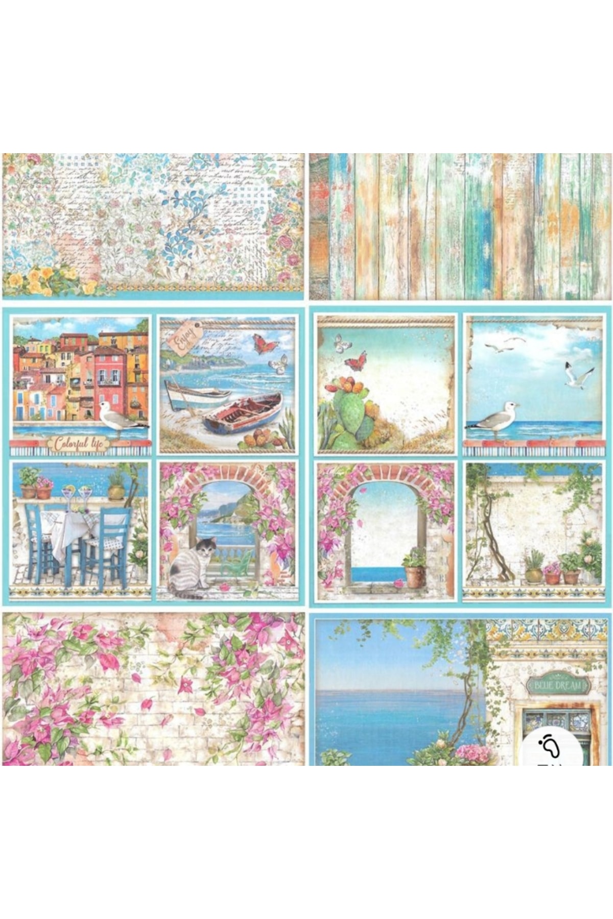 E6-15 sayfa yaz scrapbook kâğıt 45