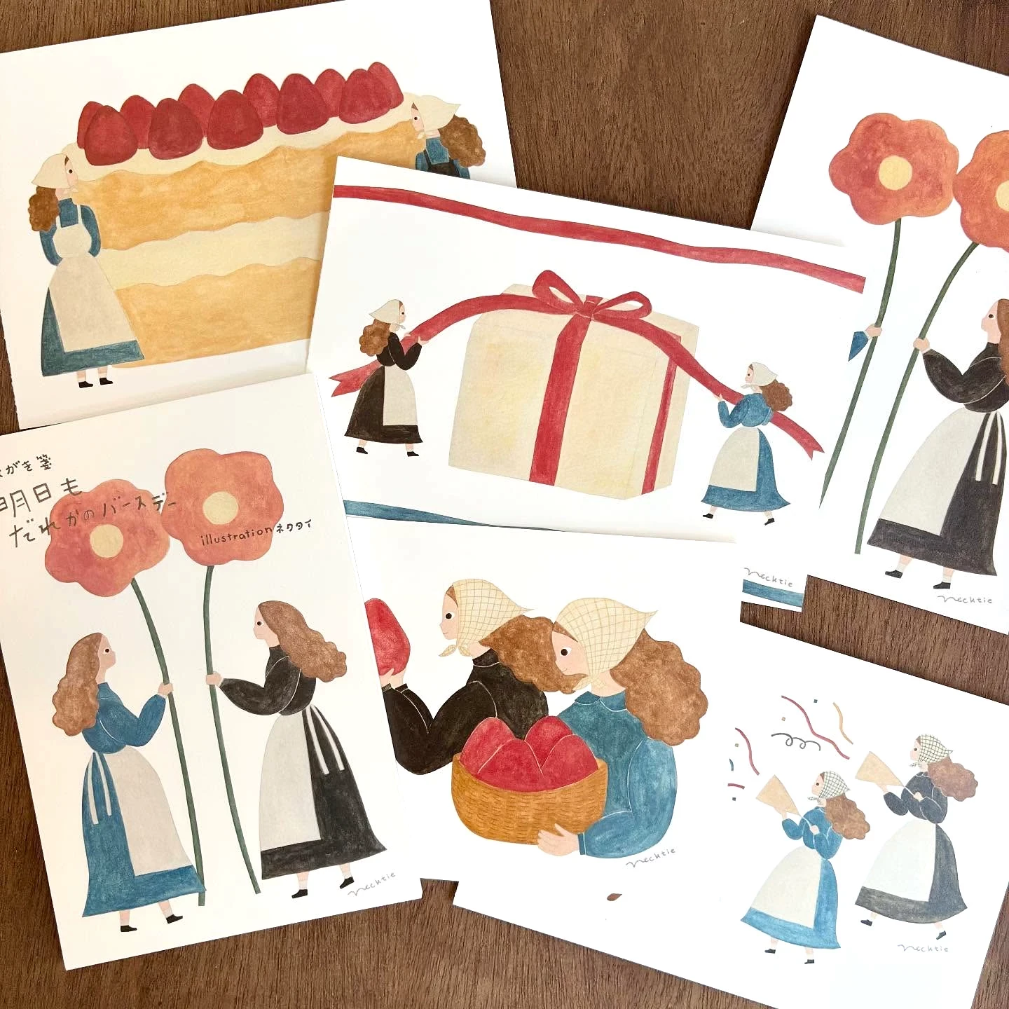 B11-Cozyca 10 adet necktie posta kartı 