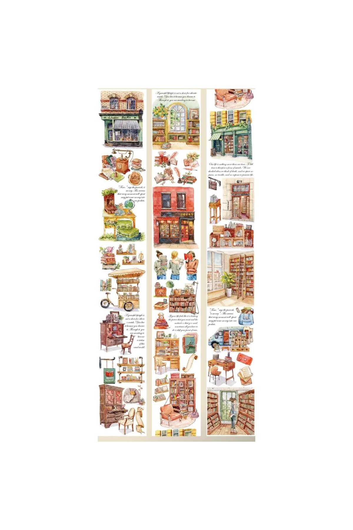 K12-150cm kitap evi Washi Tape