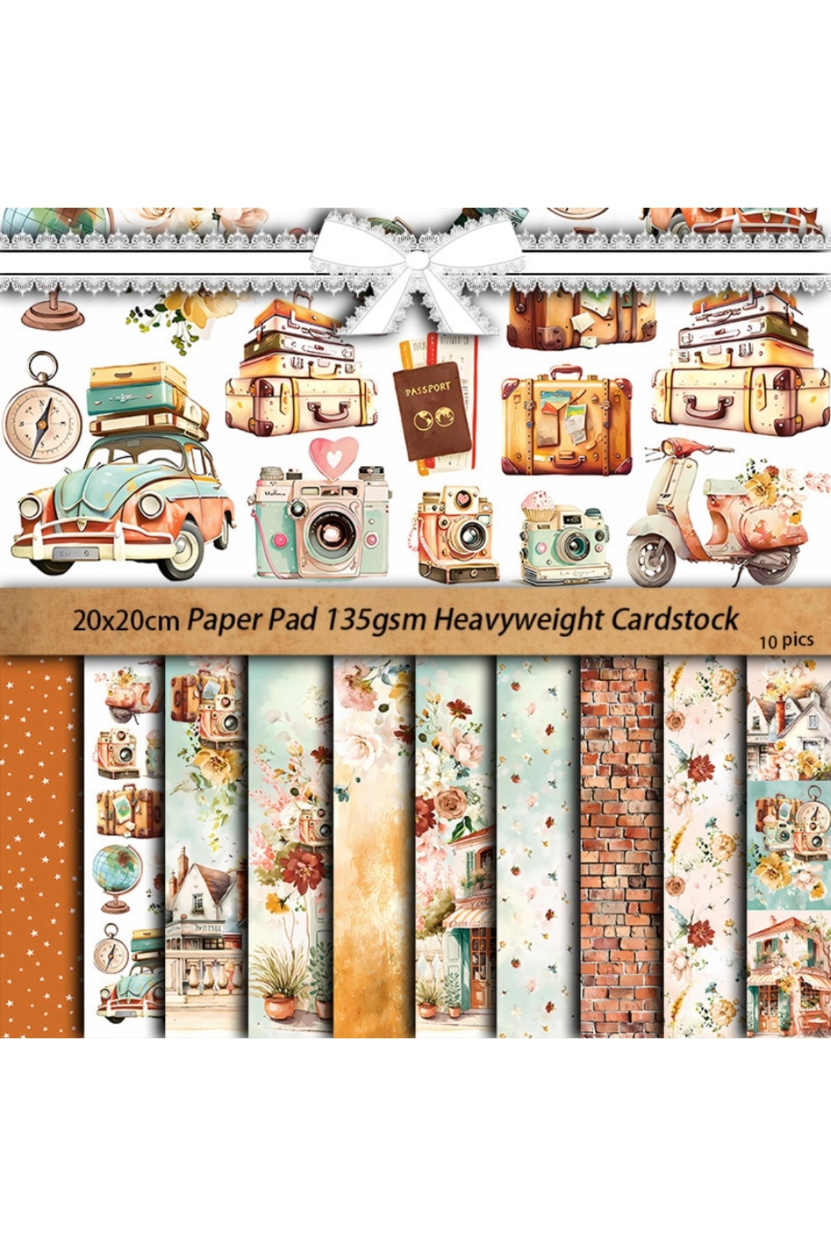 E6-10 sayfa gezmek scrapbook kâğıt 47
