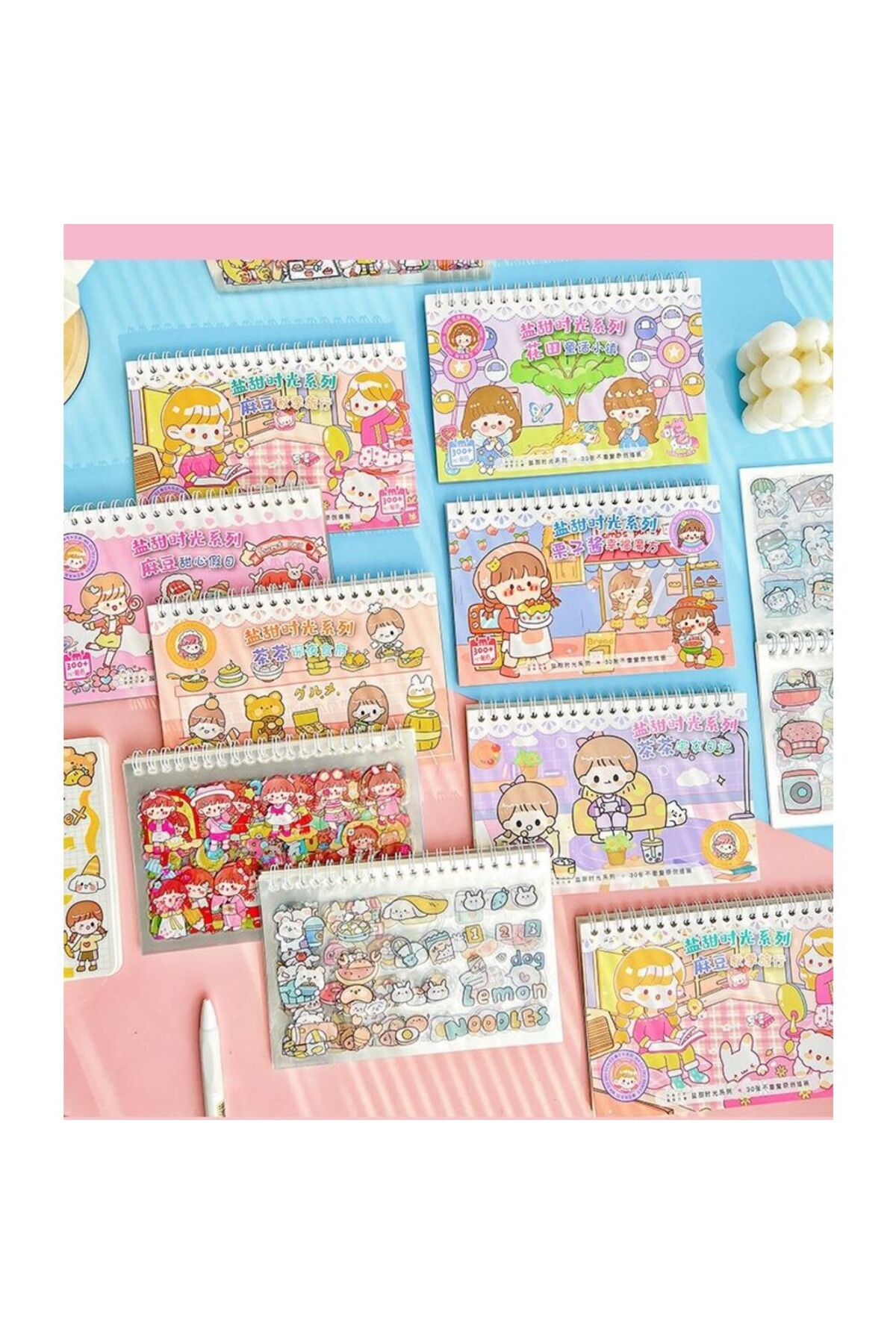 30 sayfa kawaii PET sticker kitabi 4
